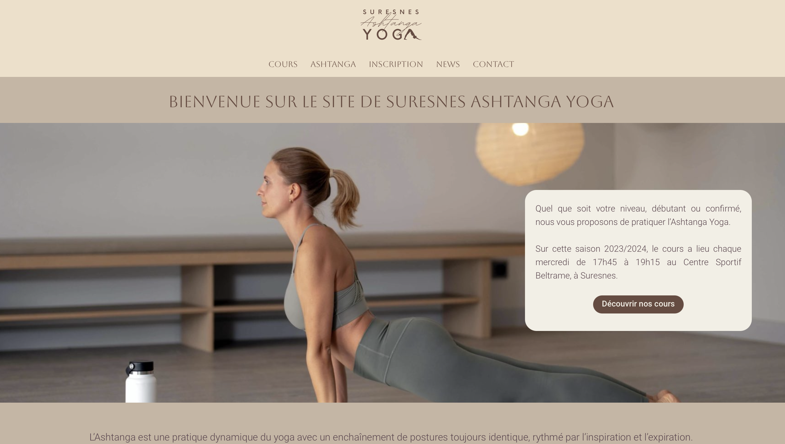 Création d'un site associatif de Yoga